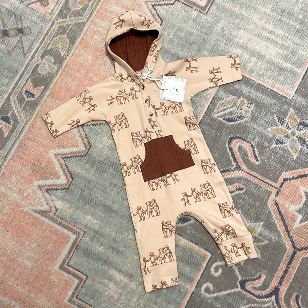 Kate Quinn Teddy Bears Hooded Romper
